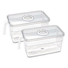 헬로제인 다이얼 냉장고 트레이 수납 정리 보관함, 그레이, 2개