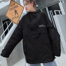 아트박스 /옷자락 여자 빅사이즈 2컬러 바람막이 후드티