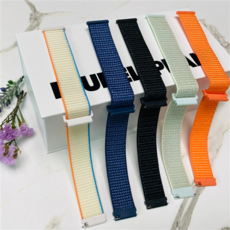 라플루 스마트워치 스트랩 밴드 22mm 호환 RS-07 RS-06AMD RS-C1AMD 액세서리, 나일론 블랙(22mm), 1개