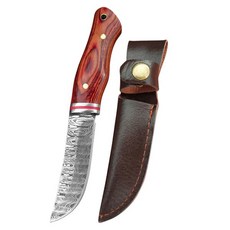 다마스커스 패턴 아웃도어 유틸리티 나이프 생존 및 캠핑 나이프 낚시 바베큐 절삭 도구, [03] Knife A