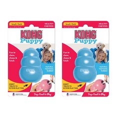 KONG 강아지 콩장난감 퍼피 S 2개, 블루+블루