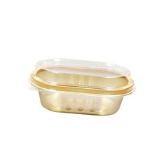하라 타원형 금색 디저트 용기 금색용기 타원형용기 디저트포장, 1개, 1개