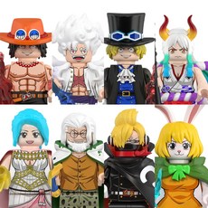 원피스(ONEPIECE) 해적왕 애니메이션 캐릭터 브릭미니피규어 컬렉션 취미/수집/장식/컬렉션용 커스텀 호환 블록피규어 8종 시리즈 VER.03, 1개, OPC-0309. 원피스 8종 세트 VER.03(로켓)
