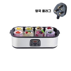 요구르트 제조기 요거트메이커 요플레만드는기계 요구르트만들기 홈카페 주방가전 발효기 그릭요거, 8컵 1.4L 영국 220V