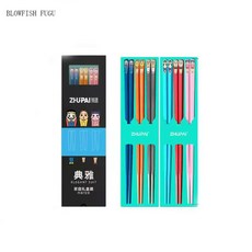 BLOWFISH FUGU 젓가락4P/6P/8P성인 젓가락세트 합금젓가락 예쁜수저세트, 6P