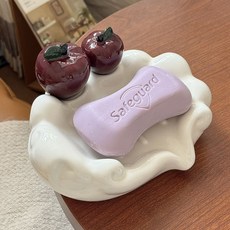 陶瓷蛇果造型肥皂碟/肥皂盒, 1套, 雙蛇果肥皂碟 - 白色