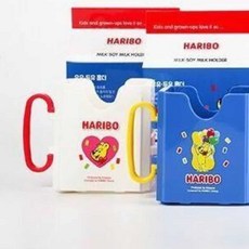 팩음료홀더 하리보 우유유두홀더 200ml, 블루