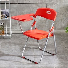 고내구성 접이식 책걸상 교회 강의실 일체형 책상, 9018빨간의자+쓰기보드