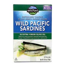 와일드플래닛 와일드 사딘 인 엑스트라 버진 올리브유, 125g, 6개