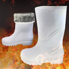 [당일출고] 미끄럼방지 가벼운방한장화 EVA 겨울장화 털부츠 방한위생화 조리화 키다리슈즈