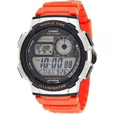 Casio 카시오 AE1000W 시리즈 | 남성용 디지털 워치 100M WR 멀티 Alarms 100 SEC Stopwatch Countdown Timer World Map f