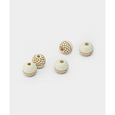 퀼트스타 도토리 나무구슬 10mm_아이보리, 5개, 아이보리