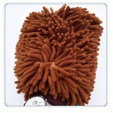 세차 장갑 셔닐 플러시 두꺼운 양면 자동차 용품 청소 도구 액세서리 디테일링, 03 Coffee