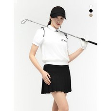 듀빅 여성 라운드 리본 패치 니트 베스트 DF2WSV246