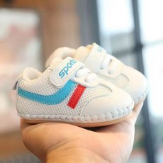 DFMEI 春秋季0一1歲寶寶軟底學步鞋小童透氣網面鞋3-6-10個月嬰幼兒童鞋