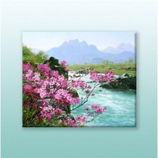 votgl diy페인팅 피포페인팅 명화그리기 그림그리기유화그리기세트40 x 50cm, 004복숭아꽃, 1개