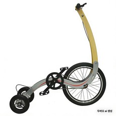 하프바이크 서서 타는 스탠딩 하체 유산소 자전거 운동, 20inch, 스파클링실버, 20inch