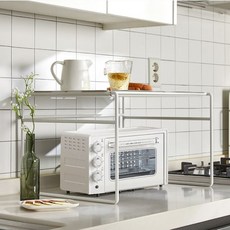 전자레인지 선반 수납장 밥솥 에어프라이어 거치대, 대형