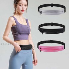 꽃소담 남녀공용 초경량 슬림 방수 러닝벨트 야간반사 마라톤 스포츠 수납 벨트 HZHF3437, 블랙, 1개