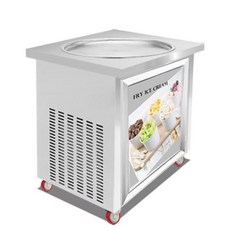 商用臺式炒冰淇淋捲機 不銹鋼炒冰機, 1個, FIC-610