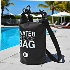 수영장 블랙 어깨끈 방수백 낚시터 2L 휴대용 59000EA 1EA, 본상품