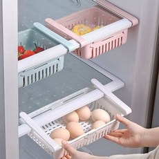 다용도 냉장고 정리함 서랍형 냉장고 수납함 길이 조절 식료품