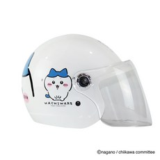 L2來來 KK Chiikawa 吉伊卡哇 兒童安全帽 正版授權 大童 兒童 3/4半罩 CNS認證, 1個, 小八貓, 白色