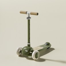 DFMEI 兒童多功能滑板車 可折疊高度可調, 1個, 綠+音樂燈光+悍馬閃光輪