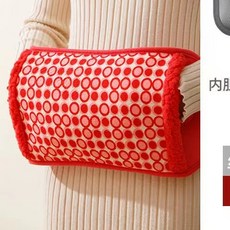 冬季熱賣 電暖寶熱敷神器宮寒熱水袋充電式暖寶寶腰帶成人防爆暖水袋暖肚子, 1個, 腰帶款/可拆洗[大紅圓點]