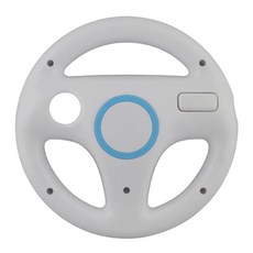 레이싱게임용 휠 플라스틱 멀티 컬러 스티어링 Wii 카트 레이싱 게임용 원격 게임 컨트롤러, 1개, 02 White, White