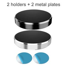 차량용 휴대폰 거치대 자석 핸드폰 아이폰호환 호환 샤오미 화웨이 삼성호환 대시보드 벽 부착용 차량 스티커, [03] Black and Silver