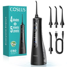 COSLUS 코슬루스 휴대용 구강세정기 IPX7 급방수, 검정색, C50 검정색, C50