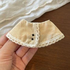 스컬판다 작은별 모피카라와 코듀로이 숄 10cm 인형옷 드레스업 SP 미니 숄 인형의상, 10-15cm 유니버설, 코듀로이 숄 (베이지)