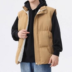 馬甲背心男防寒加厚加絨坎肩防風保暖大尺碼立領外套無袖春秋冬季羽絨棉工作運動簡約商務釣魚夾克內膽寬鬆輕量外搭休閒工裝上衣