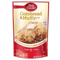 베티 크로커 콘 브레드/머핀 믹스 184g Betty Crocker Corn Bread/Muffin Mix 6.5 oz, 1개