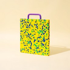 짐샌더슨 테라조 컬러 커팅보드 컬러도마 S, 옐로우&블루, 1개