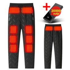 YMTHE 발열바지 USB전기 열선 보온 바지 겨울 방한 방풍 우모 바지 아웃도어 스포츠 작업복 등산 캠핑 스키 낚시 골프 기모 패딩 바지