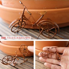 요정 정원 미니어처 새장 액세서리 금속 녹슨 미니 철 새장 공예 미니 수지 새 피규어 야외 장식, 50 60