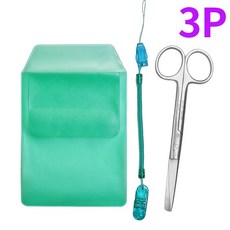 널스포켓 스프링집게줄 시저가위 14cm 3P 모음 간호사 용품, 1개, 널스3P_민트모음