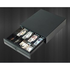 (POS연결지원)돈잘벌리는 매장용 슬라이딩 카운터 금고 돈통(5칸) 소형 고급 현금, 화이트, 화이트