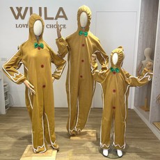 WULA烏拉 薑餅人連身衣 聖誕節服裝 聖誕麋鹿薑餅人 薑餅衣 聖誕服裝