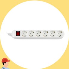 멀티탭 6구 스위치 고용량 전원탭 사무실 콘센트 전기탭 커머스픽201