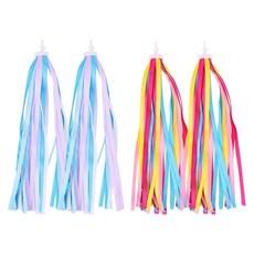 해외 GSHLLO 2쌍 30cm 다채로운 핸들바 스트리머 컬러 바이크 무지개 자전거 태슬 파스텔 그립 리본 스쿠터 장식 여아 남아용 미국매장정품+ 1711904, 해외 GSHLLO 2쌍 30cm 다채로운 핸들바 스트리