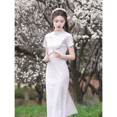 旗袍新款2026 新中式少女日常連衣裙 夏季年輕款氣質長裙