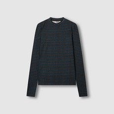 JAJU 여 돌담 체크 긴팔 티셔츠 J115301008073 549890