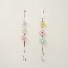 메종드온 민주 꽃 노리개(화이트 옐로우)