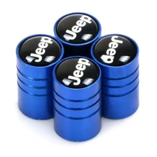 금속 자동차 휠 타이어 밸브 캡 스템 케이스 커버 지프 체로키 랭글러 컴퍼스 패트리어트 레니게이드용 액, 01 Style B blue