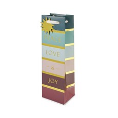 케이크워크 싱글-보틀 백 와인케이스, 1개, Peace Love & Joy