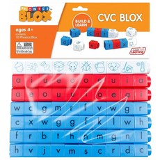 Junior Learning: Rainbow Phonics - CVC Blox 세트 - 70가지 색상 코드 블록 어린이 빌드 및 학습 세트 자음 회전 가능한 단모음 픽쳐, Junior Learning: Rainbow Phoni