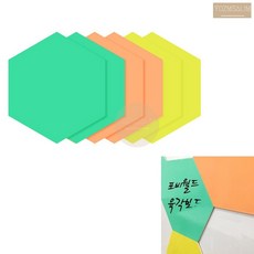 6각 고무 자석판 혼합 6개입 어린이집 교구 좌석 도형 놀이 용 마그넷